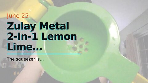 Zulay Metal 2-In-1 Lemon Lime Squeezer - Hand Juicer Lemon Squeezer Gets Every Last Drop - Max...