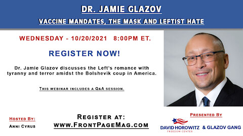 Jamie Glazov’s Webinar Coming Up!