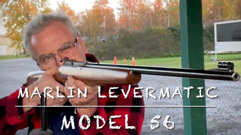 Marlin Levermatic model 56 22lr lever action rifle. At the range with federal auto match