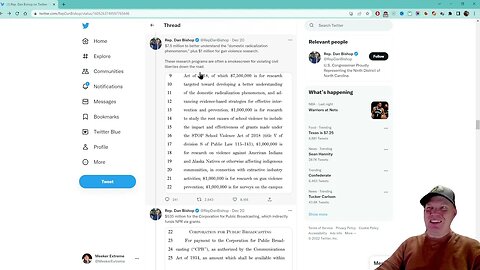 Reaction Video - Rep. Dan Bishop Twitter post of $1.7 Trillion omnibus bill