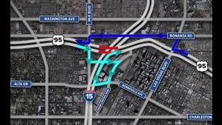 U.S. 95 closed at I-15 this weekend in Downtown Las Vegas