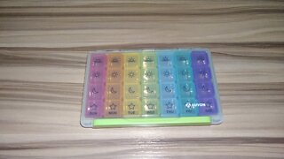 AUVON iMedassist Moisture-Proof Weekly Pill Organizer 4 Times a Day