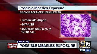 State warns of possible measles exposure at Tucson International Airport