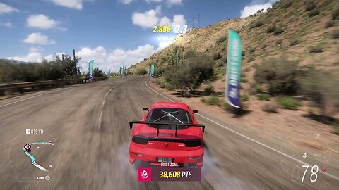 Mazda RX7 drifting in Forza Horizon 5