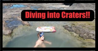 Diving into CRATERS in a mountain!!