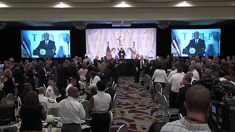 Vice President Mike Pence gives the keynote address at the annual Ten Point Coalition luncheon