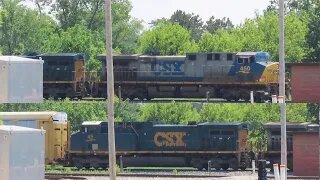 CSX Q369 Manifest Mixed Freight Train Fostoria, Ohio June 12, 2021