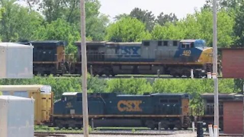 CSX Q369 Manifest Mixed Freight Train Fostoria, Ohio June 12, 2021