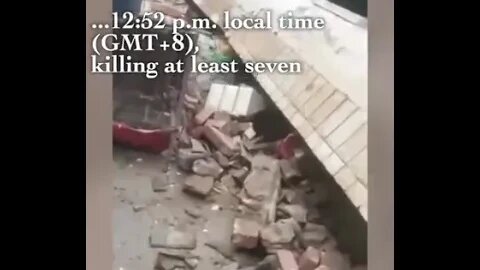 The moment 6.8 earthquake hit SW China's Sichuan, killing at least 7. Rescue efforts underway
