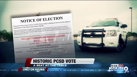 Historic Vote Results: Pima County Sheriff's Deputies vote to sit at the BOS table