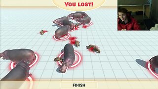 10 Wild Boars VS 10 Hippopotamuses In A Battle In The Animal Revolt Battle Simulator With Commentary