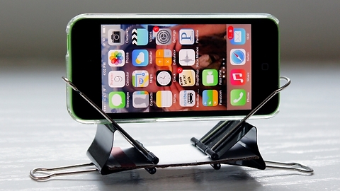 5 Cell Phone Stands with Binder Clips