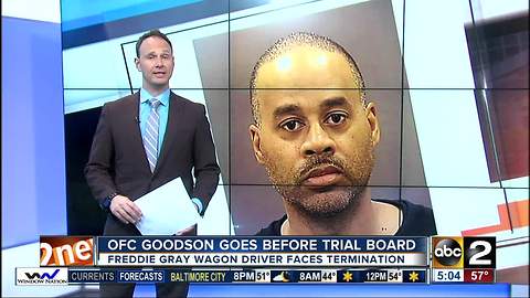 Disciplinary trial for BPD officer Ceaser Goodson begins