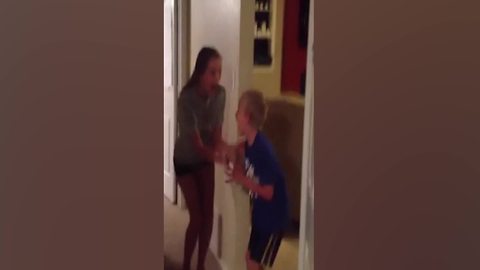 Sister Repeatedly Scares Her Younger Brother