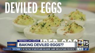 Make deviled eggs without ever peeling an egg --- we try it out!