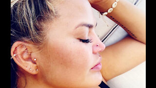 Chrissy Teigen's nose piercing fail