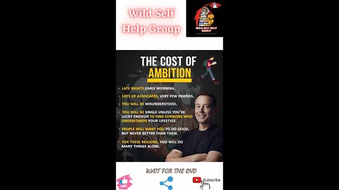 🔥The cost of ambition🔥#shorts🔥#motivation🔥#wildselfhelpgroup🔥14 march 2022🔥