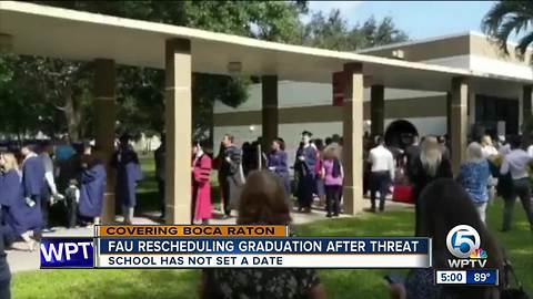 Florida Atlantic University rescheduling canceled graduation following threat
