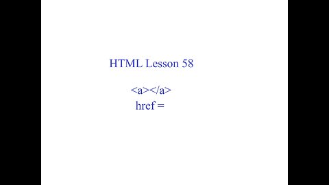 HTML Lesson 58