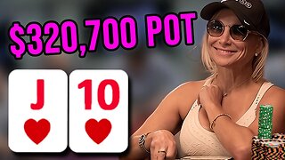 She Flops the FLUSH & Straight Flush Draw - BIG POT | Hand of the Day presented by Betrivers