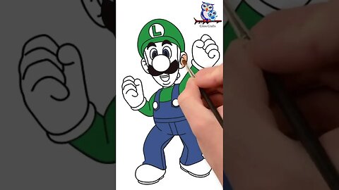 Draw Luigi from Super Mario Bros #drawing #drawingtutorial #easydraw #art #supermariobros