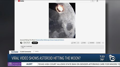 Fact or Fiction: Asteroid collides with moon, creates fireball?