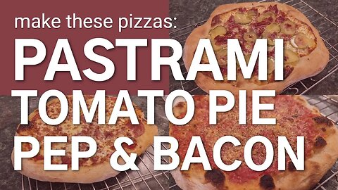 A Trio of Pizzas: Pastrami | Pepe's Original Tomato Pie | Classic Pepperoni and Bacon