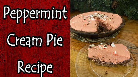 Peppermint Cream Pie Recipe wth Gluten Free Chocolate Crust