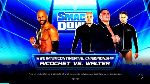 WWE Friday Night Smackdown Ricochet vs Gunther for the Intercontinental Title