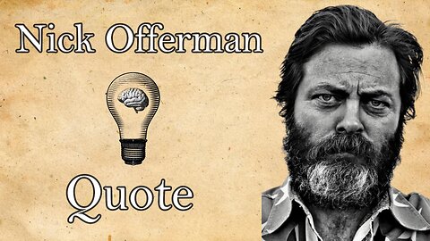 Nick Offerman's Recipe for a Happy Life