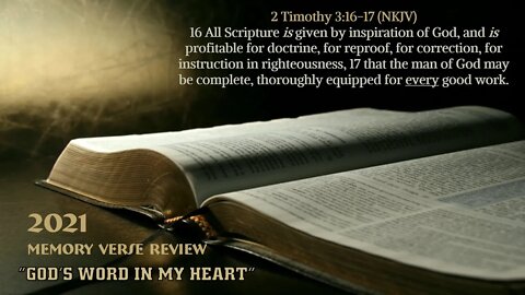 "God's Word In My Heart" 2021 Memory Verse Review