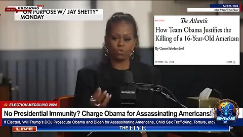 No Presidential Immunity For Trump? Charge Obama For Assassinating Americans! Biden For Trafficking!