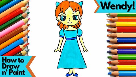 How to Draw and Paint Wendy from the Movie Peter Pan