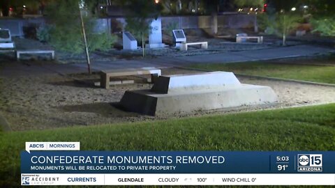 Confederate monuments moved from Phoenix, Gold Canyon