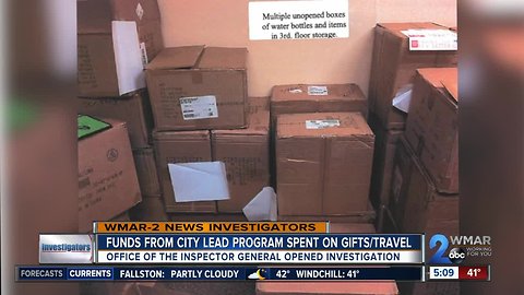 Funds for Baltimore City lead program spent on promotional items, gifts & travel