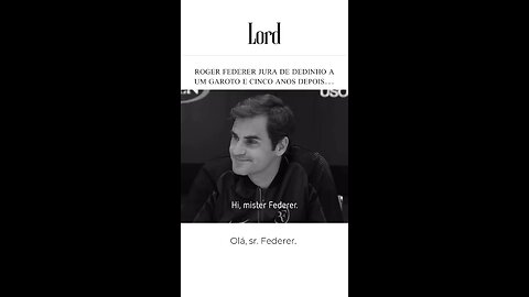 Roger Federer promised to Lord boy / Roger Federer fez uma promessa para o garoto Lord