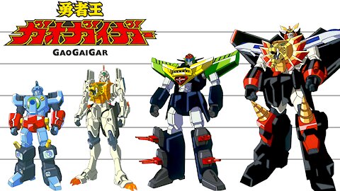 The King of Braves GaoGaiGar | Characters Height Comparison