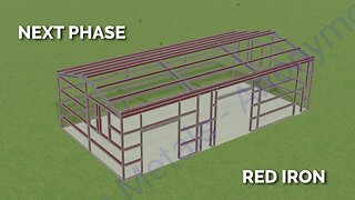 30x60 Red Iron Metal Building | New Shop Phase 1