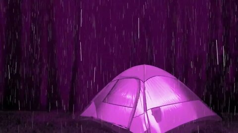 Relaxing Rain Sounds for Sleeping - Torrential Rain on the Lightening Tent in the Misty Forest