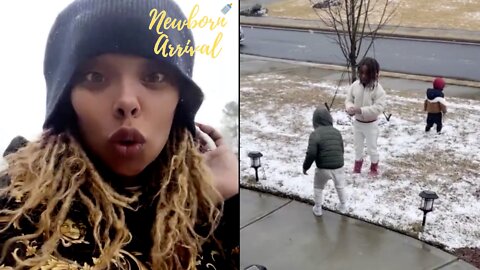 Eva Marcille Takes The Kids Out To Play In Their 1st Atlanta Winter Snow! ⛄️