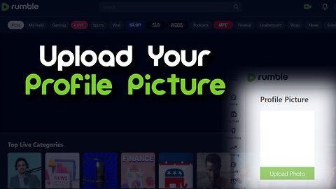 How To Upload Profile Picture On Rumble?