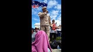 Riccardo Bosi speaking outside Old Parliament House, Canberra - 2/5/22