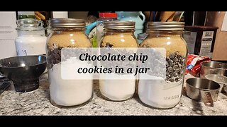 Chocolate chip cookies in a jar #chocolatechipcookies