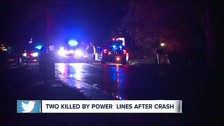 2 dead after car crash leads to accidental electrocutions