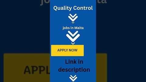 Quality Control || jobs in Malta #maltajobsonline