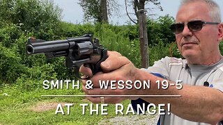 1980’s Smith and Wesson model 19-5 at the range testing some hand loads