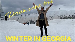 SEEING SNOW FOR THE FIRST TIME #snow #olaf #georgia #gudauri #gudauri_paragliding_georgia_ge