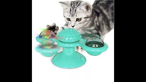 Windmill Cat Toy Interactive Pet Toys for Cats Puzzle Cat Game Toy With Whirligig