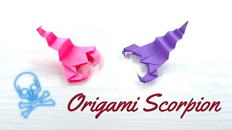 Origami cool paper scorpion with Sky