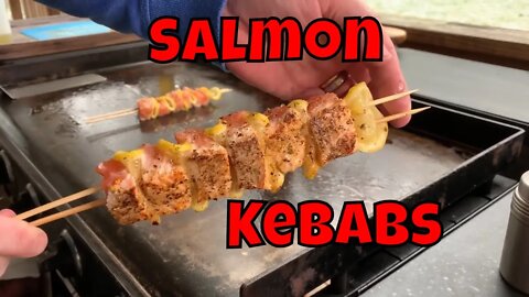 Salmon Kebabs - Blackstone Griddle Recipe